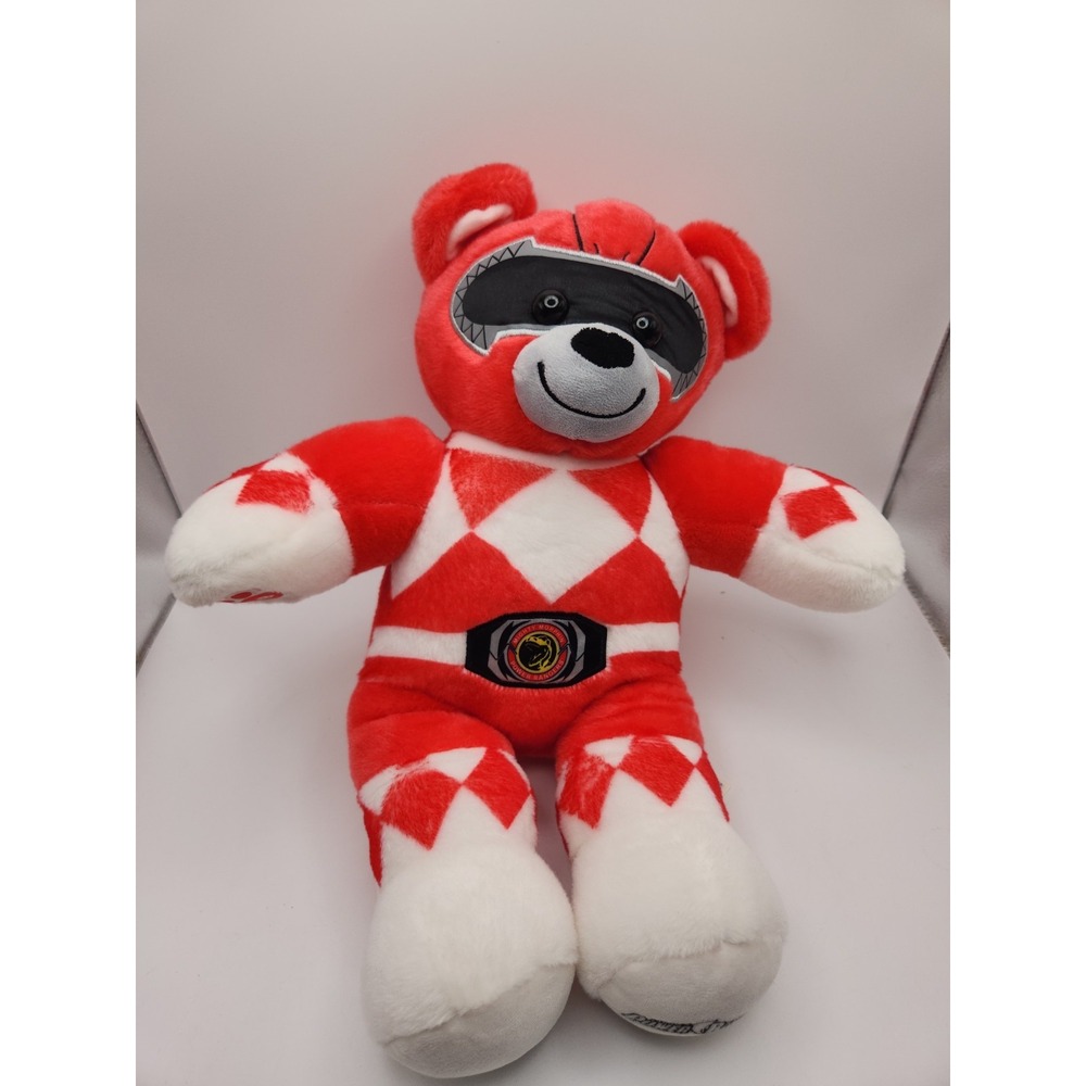 Build A Bear Workshop 2017 Mighty Morphin Red Power Ranger 16" Plush Great Cond